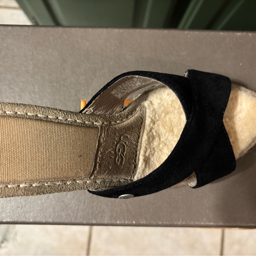 UGG Black and Tan Wedge Shoes - Picture 5 of 10